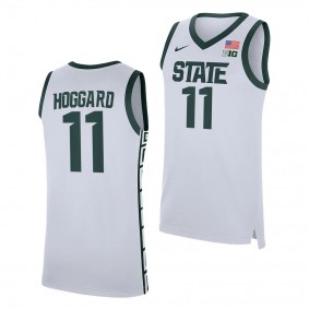 A.J. Hoggard #11 Michigan State Spartans Replica Basketball Jersey 2023-24 White