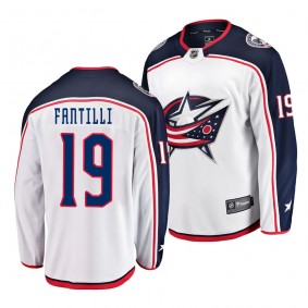 2023 NHL Draft Adam Fantilli Columbus Blue Jackets #19 White Away Breakaway Player Jersey