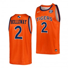Aden Holloway #2 Auburn Tigers College Basketball 2023 Top prospect Jersey Orange