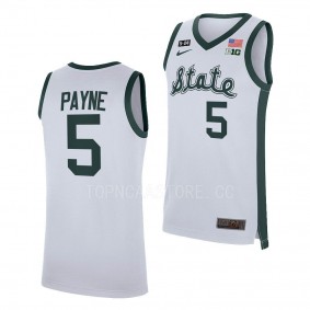 Adreian Payne Michigan State Spartans #5 Retro Basketball White Limited Jersey