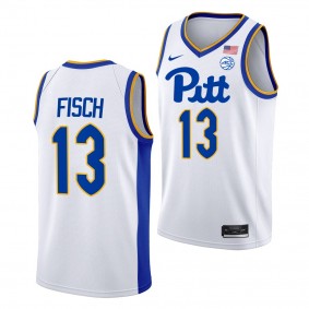 Aidan Fisch Pitt Panthers #13 White College Basketball Jersey 2022-23 Home
