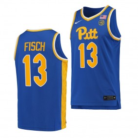 Pitt Panthers Aidan Fisch Royal #13 Replica Jersey 2022-23 College Basketball