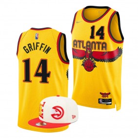 Duke Blue Devils AJ Griffin Atlanta Hawks 2022 NBA Draft Gold City Edition Jersey
