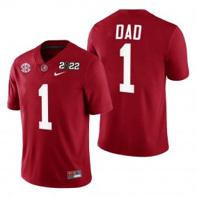 Alabama Crimson Tide Greatest Dad Crimson Jersey 2022 Fathers Day Gift