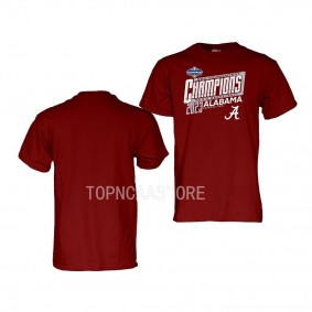 Alabama Crimson Tide Crimson 2023 Sec Mens Basketball Conference Tournament Champs Locker Room Men T-Shirt