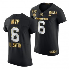 DeVonta Smith 2021 CFP National Championship MVP Jersey Alabama Crimson Tide Black Golden Limited