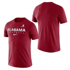 Alabama Crimson Tide Football Practice Legend Performance T-Shirt Crimson