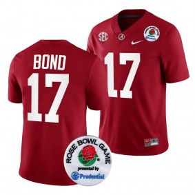 Alabama Crimson Tide 2024 Rose Bowl Isaiah Bond #17 Crimson Men's College Football Playoff Jersey
