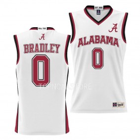 Jaden Bradley Alabama Crimson Tide White College Basketball Youth Jersey