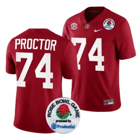 Alabama Crimson Tide 2024 Rose Bowl Kadyn Proctor #74 Crimson Men's College Football Playoff Jersey