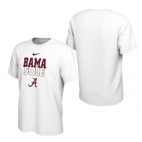 Alabama Crimson Tide On Court Bench T-Shirt White
