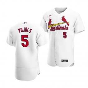 Albert Pujols St. Louis Cardinals #5 White Authentic Home Jersey