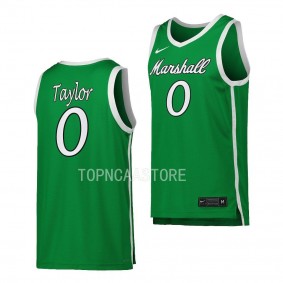 Andrew Taylor Marshall Thundering Herd #0 Green Replica Basketball Jersey