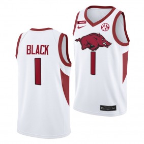 Arkansas Razorbacks Anthony Black Five-Star College Basketball uniform White #1 Jersey