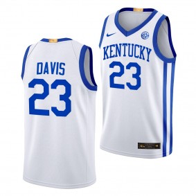 Kentucky Wildcats Anthony Davis White #23 Alumni Basketball Jersey 2022-23 Home