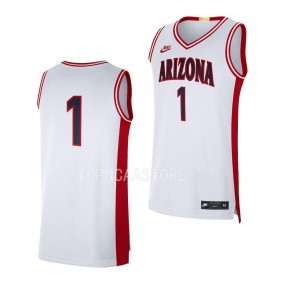 Arizona Wildcats White #1 Basketball Jersey Limited Retro