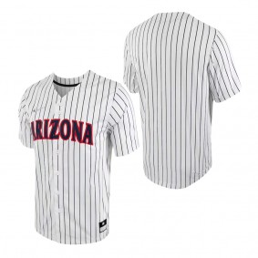 Arizona Wildcats Nike Pinstripe Replica Full-Button Baseball Jersey White Navy