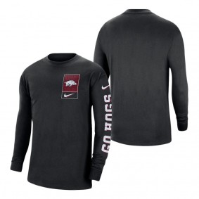 Arkansas Razorbacks Nike Seasonal Max90 2-Hit Long Sleeve T-Shirt Black
