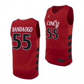 Aziz Bandaogo #55 Cincinnati Bearcats College Basketball Replica Jersey 2023-24 Red