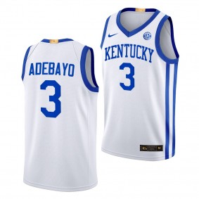 Kentucky Wildcats Bam Adebayo White #3 Alumni Basketball Jersey 2022-23 Home