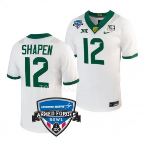 Baylor Bears 2022 Armed Forces Bowl Blake Shapen #12 White Men's Football Jersey