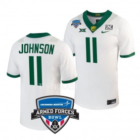 Baylor Bears 2022 Armed Forces Bowl Lorando Johnson #11 White Men's Football Jersey