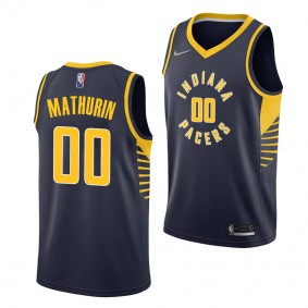 Arizona Wildcats 2022 NBA Draft Bennedict Mathurin #0 Pacers Navy Jersey Icon Edition