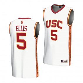 USC Trojans Boogie Ellis White #5 NIL Lightweight Fashion Jersey Player Basketball Men