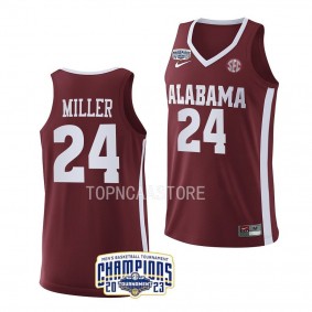 Brandon Miller Alabama Crimson Tide 2023 Sec Mens Basketball Champs Mvpcrimson Jersey