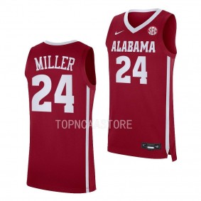Brandon Miller Alabama Crimson Tide #24 Crimson College Basketball Jersey Replica