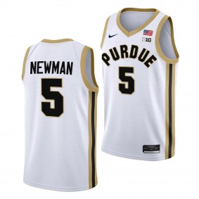 Brandon Newman Purdue Boilermakers #5 White College Basketball Jersey 2022-23