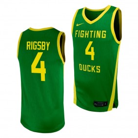 Oregon Ducks Brennan Rigsby NIL Basketball Replica Player uniform Green #4 Jersey