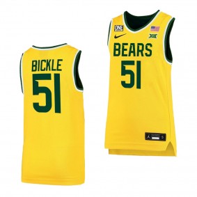 Caitlin Bickle Baylor Bears #51 Yellow NCAA eligibility Jersey 2023 WNBA Draft