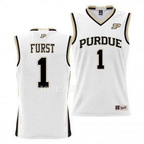Caleb Furst Purdue Boilermakers #1 White NIL Pick-A-Player Jersey Basketball