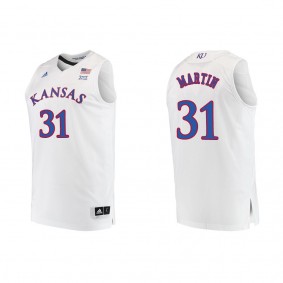 Cam Martin Kansas Jayhawks adidas Replica Swingman College Basketball Jersey White