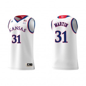 Cam Martin Kansas Jayhawks adidas Replica Swingman Team College Basketball Jersey White