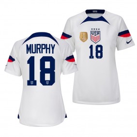 USWNT Casey Murphy #18 FIFA Badge Home White Jersey Women's