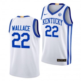 Kentucky Wildcats Cason Wallace White #22 Elite Basketball Jersey 2022-23 Home