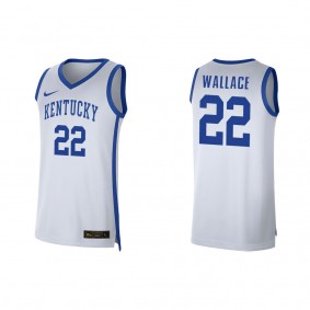 Cason Wallace Kentucky Wildcats Replica Jersey White Royal