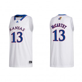 Charlie McCarthy Kansas Jayhawks adidas College Basketball Jersey White