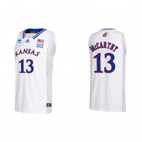 Charlie McCarthy Kansas Jayhawks adidas Team College Basketball Jersey White