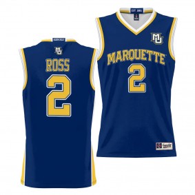Marquette Golden Eagles Chase Ross Navy #2 NIL Basketball Jersey Lightweight Unisex