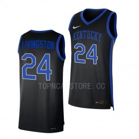Chris Livingston Kentucky Wildcats #24 Black College Basketball Jersey 2022-23 Replica
