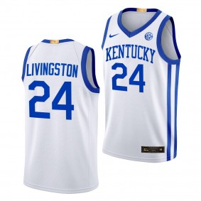 Kentucky Wildcats Chris Livingston White #24 Elite Basketball Jersey 2022-23 Home