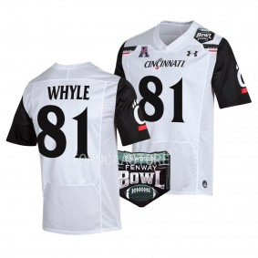 Josh Whyle Cincinnati Bearcats 2022 Fenway Bowl #81 Jersey Men's White Football Uniform