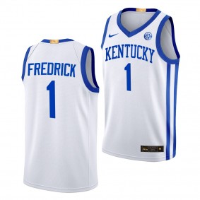 Kentucky Wildcats CJ Fredrick White #1 Elite Basketball Jersey 2022-23 Home