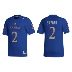 Cobee Bryant Kansas Jayhawks adidas NIL Replica Football Jersey Royal