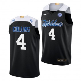 Daimion Collins Kentucky Wildcats #4 Black College Basketball Jersey 2022-23 Elite