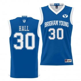 BYU Cougars Dallin Hall Royal #30 NIL Basketball Jersey Lightweight Unisex