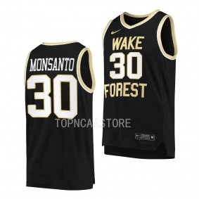 Damari Monsanto Wake Forest Demon Deacons #30 Black College Basketball Jersey